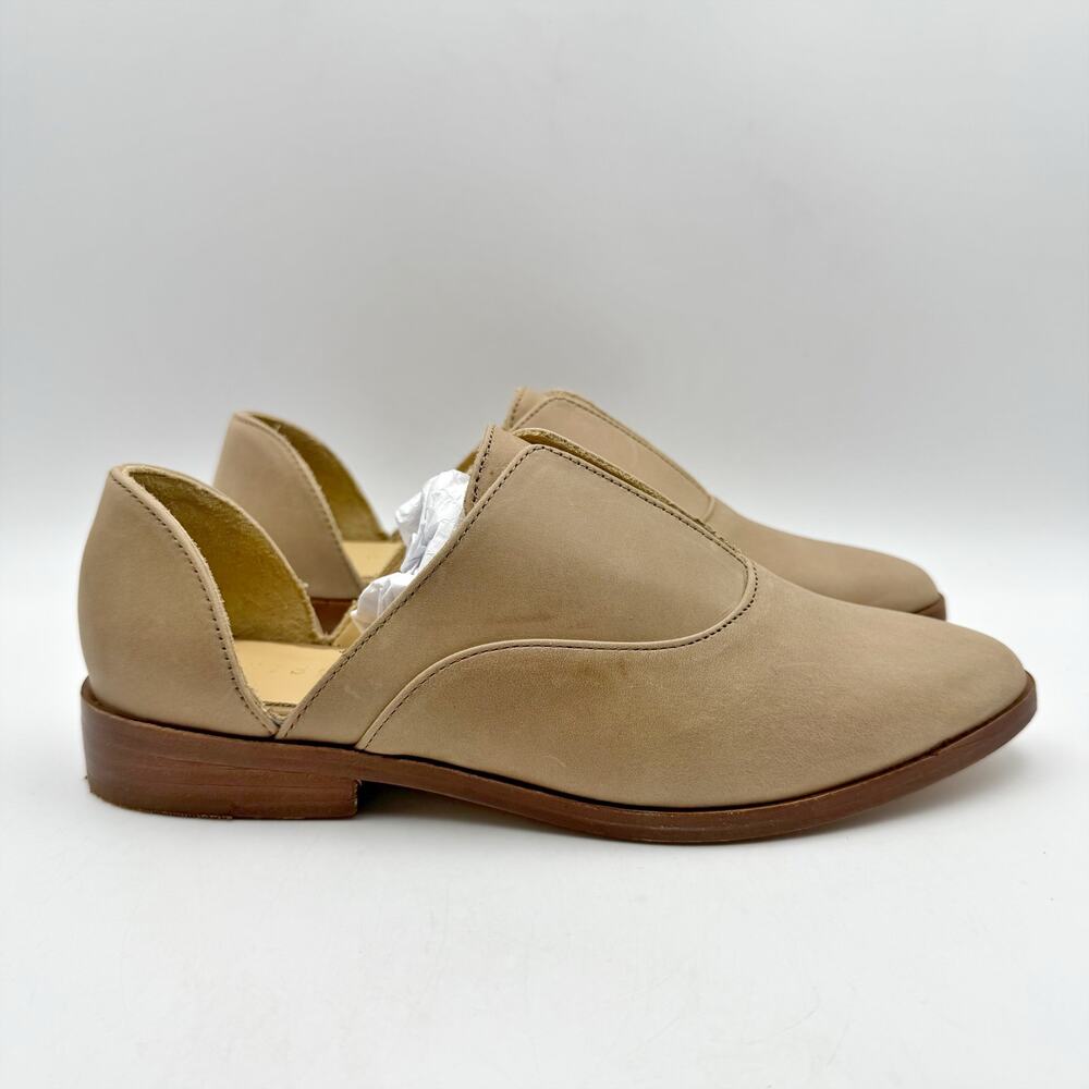 NISOLO Womens Emma D'Orsay Flats SIZE 6M EU 36 Tan Beige Leather Slip On NIB - Picture 3 of 12